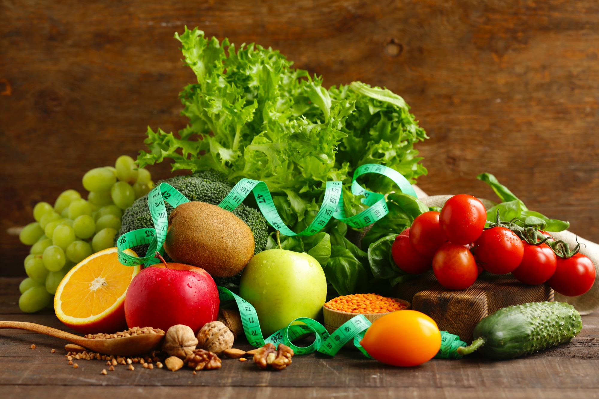 fresh vegetables and fruits for healthy eating