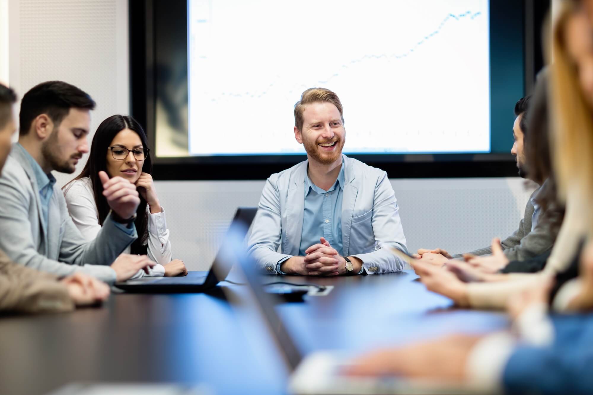 business meeting seminar in a conference room