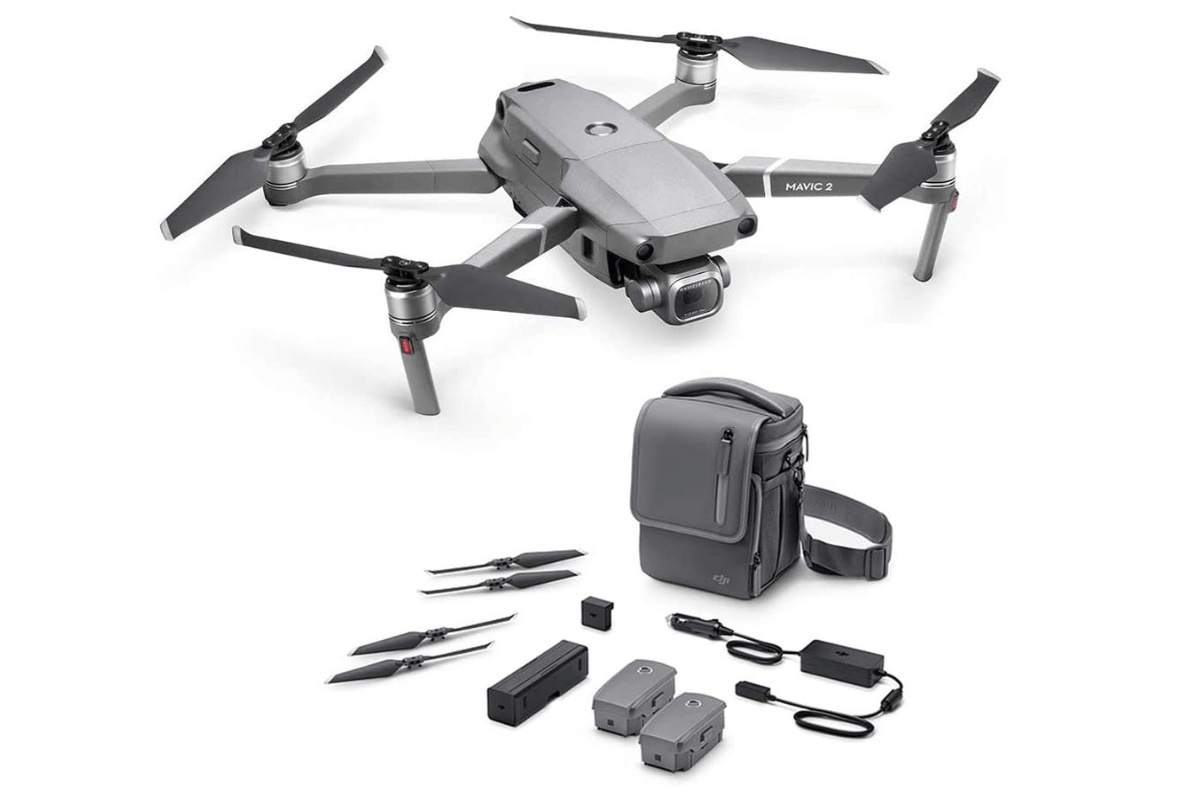 DJI Mavic 2 Pro (UK) - Drone Mavic 2 Pro + Mavic 2 Fly More Kit Combo, Quadcopter with Hasselblad Camera HDR Video, Accessories for Mavic 2 Pro Drone Included, Flight Battery, Propellers and Others
