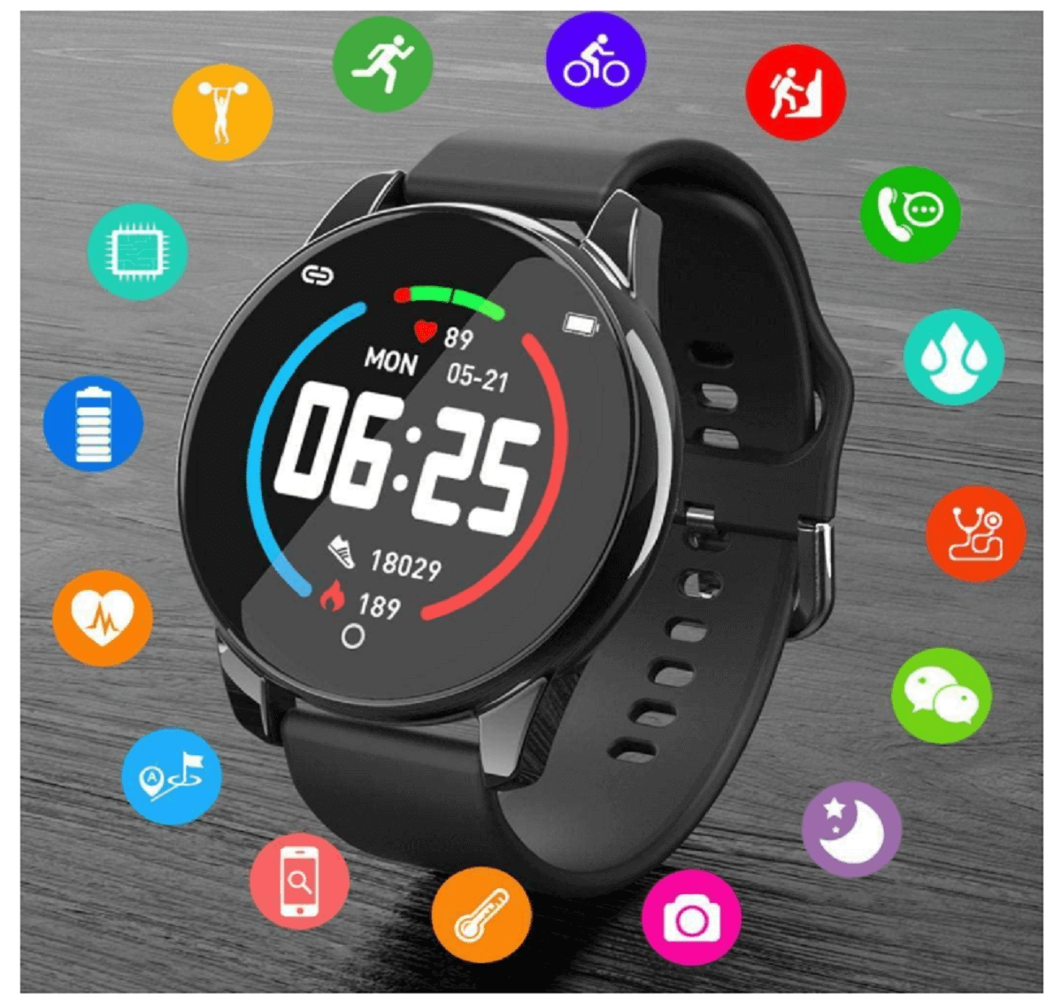 best smartwatch 1.3” Touchscreen Fitness Wristwatch