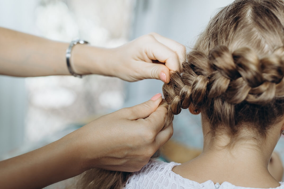 hair braid to kids 